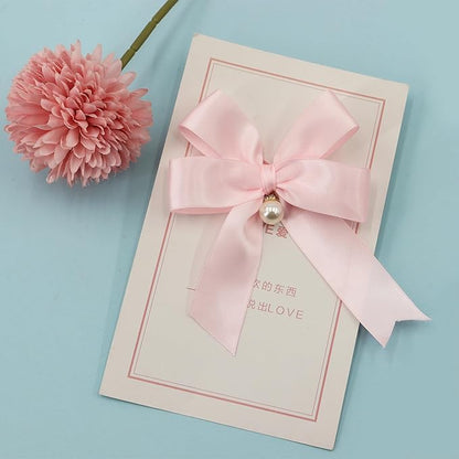 Double-Face Pink Satin Ribbon for Gift Wrapping, Wedding, Baby Shower, Mother's Day & More - 1" X 5 Yard Each, Total 30 Yds Per Package