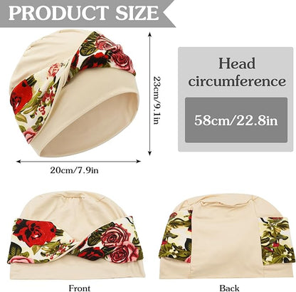 XYIYI Knot Chemo Headwear for Womens Cancer Patients, Stretchy Chemotherapy Headwraps Beanie Hats