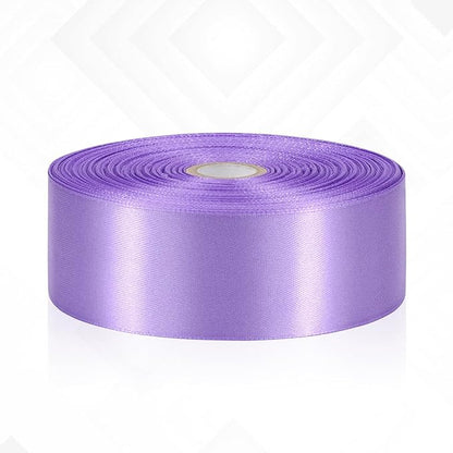 Lavender Satin Ribbon 1-1/2 Inch 60 Yards, Lavender Purple Polyester Fabric Ribbon for Flower Bouquet, Crafts, Gift Wrapping, Baby Shower, Handmade Roses, Wedding