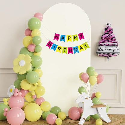 Putros 6ft Metal Arch Stand with Cover Ivory Spandex Fitted Wedding Arch Cover and Round Top Chiara Backdrop Stand Set for Birthday Party Baby Shower Decoration