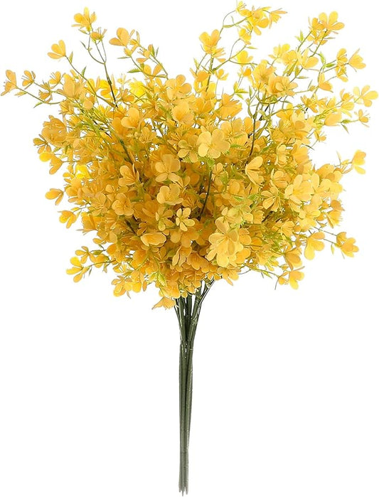 Grand Verde 29” Yellow Plastic Flowers Artificial Bouquet Faux Greenery Long Stems for Tall Vase, DIY Crafts Home Decoration, Bulk 5pcs