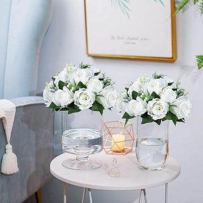Sziqiqi Artificial Flowers Silk Rose Flowers for Wedding Centerpiece Party Birthday Anniversary Floral Arrangement Decorations