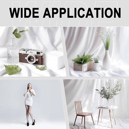 GFCC White Backdrop - 5FTX7FT White Photo Backdrop for Photoshoot Background for Photography Screen Video Recording Picture Background