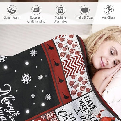 Cardinal Bird Christmas Blanket - Cardinal Gifts Throw for Kids Adults - Soft Warm Cozy Fleece for Couch Sofa Bed 50"x60"