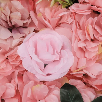 12pcs Realistic Flower Wall Background Artificial Flowers Wall Backdrop Panel 3D Silk Rose Fake Flower Wall Panel Banquet Wedding Party Decor for Any Party Decorations24x15 Inch