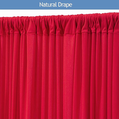 30x10ft Wrinkle Free Red Backdrop Curtain for Parties Soft Fabric Drapes Wedding Red Curtain Backdrop for Birthday Party Decorations Background for Photography 5x10ft, 6 Panels
