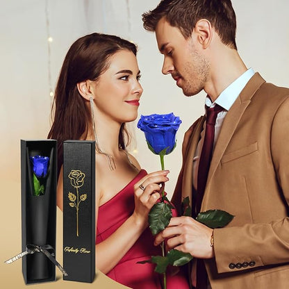 Yamonic Preserved Flowers Rose Gifts for Women, Mothers Day Rose Flowers Gifts for Mom, Real Flower Birthday Mom Gifts for Grandma, Wife, Girlfriend Gifts for Christmas, Valentine's Day, Anniversary