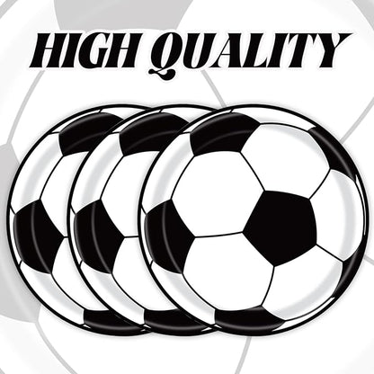 50PCS Soccer Party Paper Plates 7 Inch, Disposable Soccer Birthday Party Supplies Cake Dessert Plates for Birthday Baby Shower Sports Theme Decorations (Soccer)