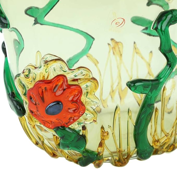 Glass Of Venice Murano Glass Abstract Flower Vase