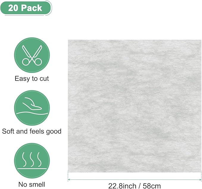 M METERXITY 20-Sheet Korean Cotton Wrapping Flower Paper, Waterproof Floral Wrapping Cotton Paper for Bouquets/Gift Packaging [Gray]
