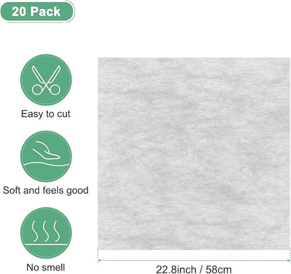 M METERXITY 20-Sheet Korean Cotton Wrapping Flower Paper, Waterproof Floral Wrapping Cotton Paper for Bouquets/Gift Packaging [Gray]
