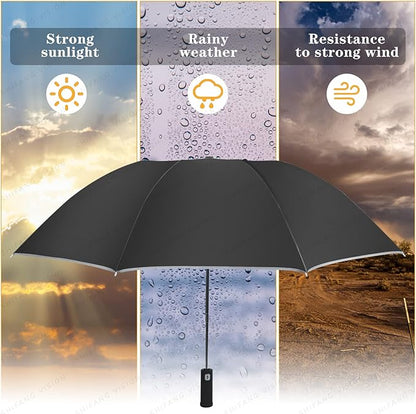 Umbrella Windproof Travel Umbrellas for Rain - Easy Auto Open Close, Durable & Compact Umbrella, Strong Metal Frame, Windproof and Waterproof Umbrella for Travel