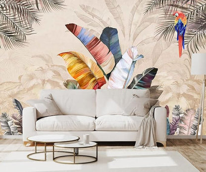 Abstract Background Floral Wallpaper Garden, Wall murals for Living Room, Bedroom, Bathroom Background Wall Decoration（Non-self-Adhesive）