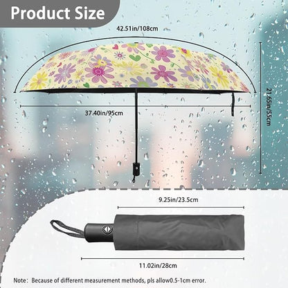 Umbrellas for Rain Lightweight Travel Umbrella 42" Canopy UV Protection Sun Umbrella Windproof Compact Umbrellas