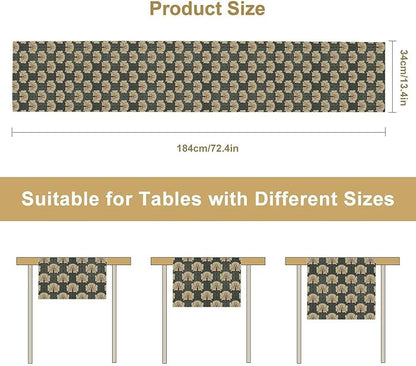 Vintage Floral Table Runner, William Morris Flowers Classic Boho Art Table Runner for Kitchen Dining Party, 13x60 Inch