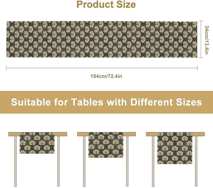 Vintage Floral Table Runner, William Morris Flowers Classic Boho Art Table Runner for Kitchen Dining Party, 13x120 Inch