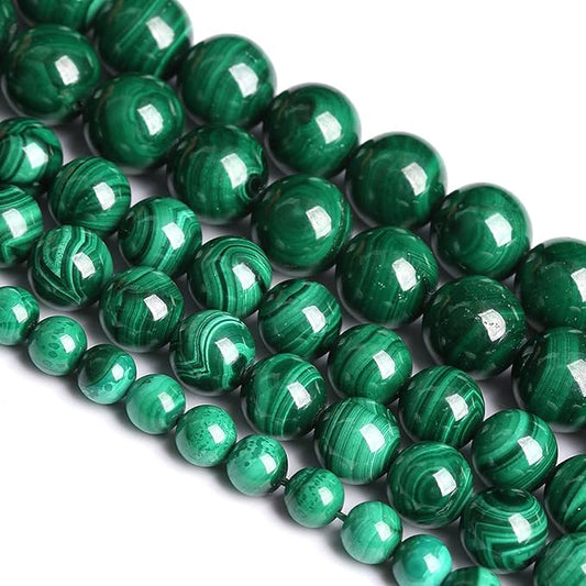 4MM 44PCS Natural Stone Green Malachite 3A Grade Gemstone Loose Beads for Jewelry Making DIY Bracelet