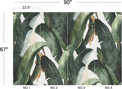 Cliouar-Green Plants, Agave Wall Mural Wallpaper Peel and Stick 90" x 67"