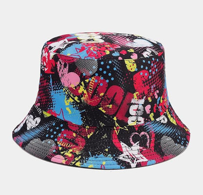 Quanhaigou Bucket Hat for Men Women,Packable Reversible Printed Sun Hats,Fisherman Outdoor Summer Travel Hiking Beach Caps