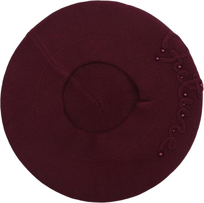 Winter Women French Beret Hat Kaschmir Solid Color Knitted Berets