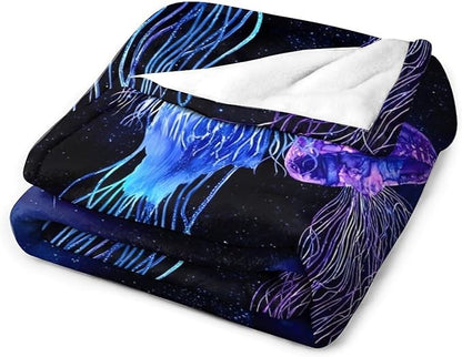Jellyfish Gifts for Girls & Women - Soft, Warm & Cozy Fleece Throw Blanket for Kids & Adults - 40"x50"