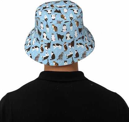 Cartoon Bucket Hat Summer Beach Travel Sun Hat Packable Fisherman Cap for Men Women