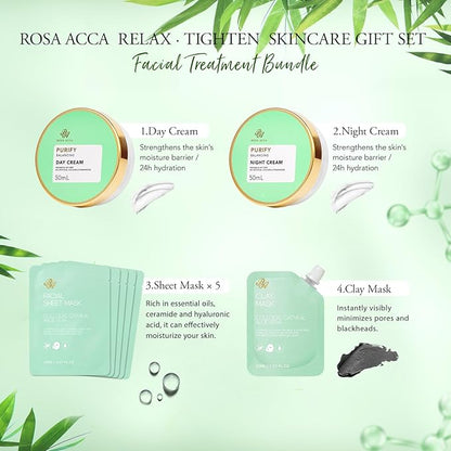 Tea Tree 23 Pcs Facial Skin Care Set, Bath and Body Gifts for Women & Men, Self-Care Relaxation Gifts, Home Spa, Sheet Mask, Gel Eye Mask, Gua Sha, Cream, Birthday, Christmas, Valentines, Mother Day
