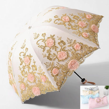 Honeystore Flower Lace Parasols for Wedding Party Lace Bridal Umbrella