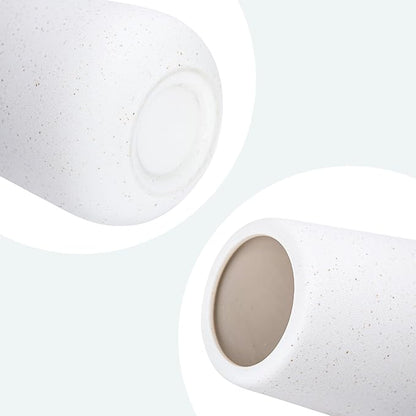 D'vine Dev 8 Inch Ceramic Flower Vase Textured Finishing, Minimalist Design for Kitchen, Bedroom, Living Room, Centerpieces, Office, Speckled Porcelain, VS-XH-G-1