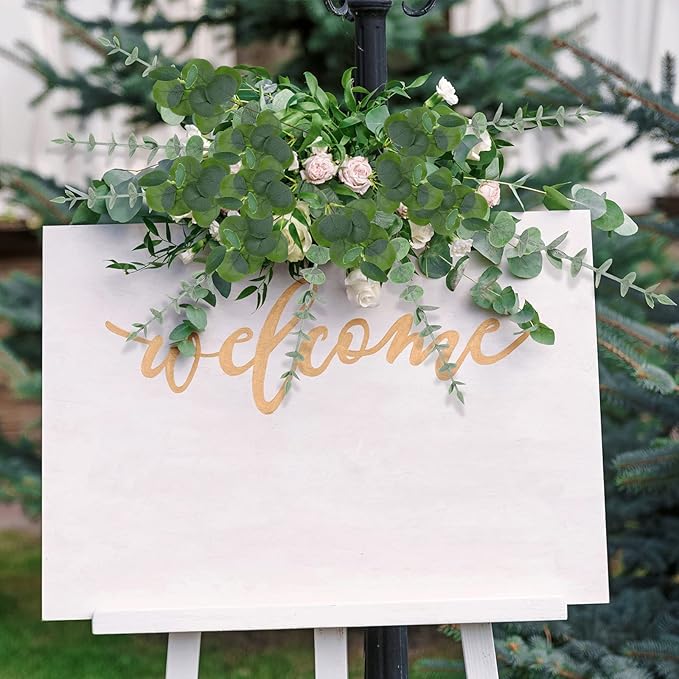 300 Pcs Artificial Eucalyptus Stems Leaves Bulk 11.8 Inches Tall Silver Dollar Eucalyptus Fake Greenery Stems Faux Plant for Floral Arrangement Vase Gray Green Leaves Decor Wedding