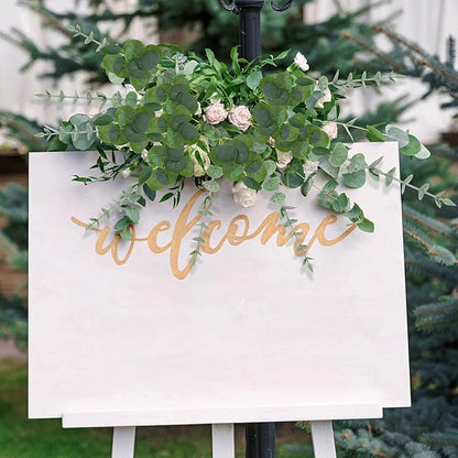 Giegxin 200 Pcs Artificial Eucalyptus Stems Leaves Bulk 11.8 Inches Tall Silver Dollar Eucalyptus Fake Greenery Stems Faux Plant for Floral Arrangement Vase Gray Green Leaves Decor Wedding