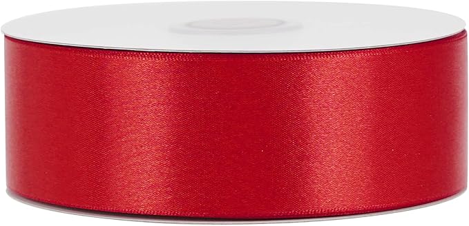 MEEDEE Red Satin Ribbon 1-1/2 Inch Red Ribbon Lux Double Faced Satin Ribbons by 50 Yards Polyester Satin Ribbons for Crafts, DIY Crafts, Weddings, Flower Bouquet, Holiday Decorating