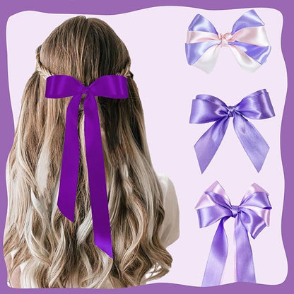 150 Yards Purple Satin Ribbon 1-1/2 Inch 6 Rolls Assortment Ribbons for Crafts Gift Wrapping Flower Bouquet Wedding Invitations Birthday Party Festival Decoration Hair Bows