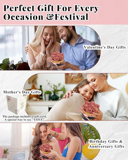 Changshunqi Forever Flowers, Preserved Real Rose in Box Preserved Flowers for Delivery, Eternal Rose Flower Last 2-3 Years, Anniversary Roses Forever Birthday Gifts for Women Mothers, Wife, Her, Mom