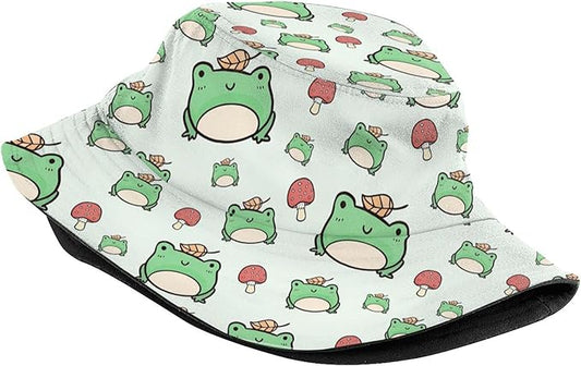 Bucket Hat for Women Men, Summer Print Hat Travel Packable Sun Cap Outdoor Hat for Women and Men