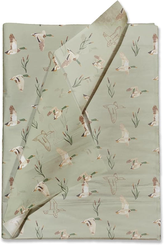 Pro Supply Global Ducks Printed Tissue Paper for Birthday Party Gift Bags or Boxes and Wrapping - Bulk Decorative Art Tissue Paper for Packaging and Gifting | 24 Sheets 20" x 30"