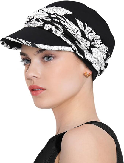 Chemo Headwear Viscose Newsboy Cap for Women Fall and Winter Hats