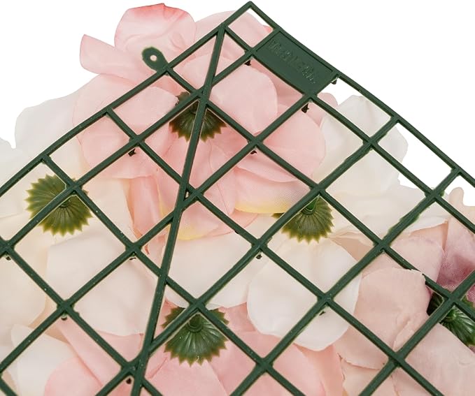 20 PCS Artificial Flower Wall Panel,Each Panel 24" x 16"3D Silk Rose Hydrangea Floral Backdrop,Handmade Eco-Friendly Flower Wall Photo Backdrop Decor (type1)