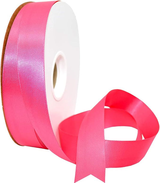 Morex Ribbon Double Face Satin Ribbon 7/8" X 50 YD Camelia Rose Ribbon for Gift Wrapping, Birthday Gift Cards, Satin Dress for Women, Silk Ribbons for Crafts, Wedding Gifts for Couple