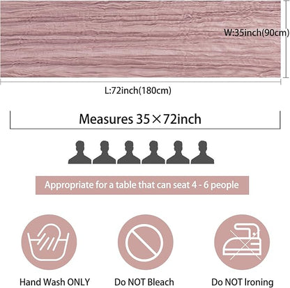 12 Pack Cheesecloth Table Runner 35x72 Inch Boho Gauze Rustic Cheese Cloth Long Romantic Table Runner for Wedding Bridal Shower Birthday Party Table Decor (Dusty Pink)