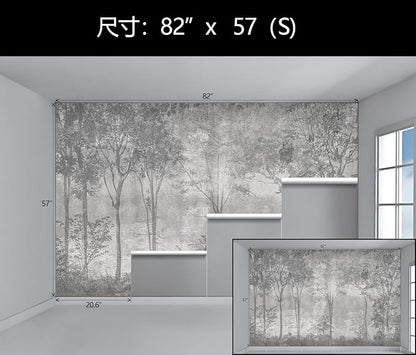 WFBHUA-Vintage Forest Wall Mural Peel and Stick Grey Woods Self Adhesive Wallpaper Mural for Living Room Bedroom 82"x57"