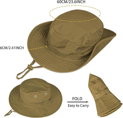 Sun Hats for Men Women Boonie Hat UPF 50+ Bucket Hat Wide Brim UV Protection Fishing Hiking Safari Outdoor Hats