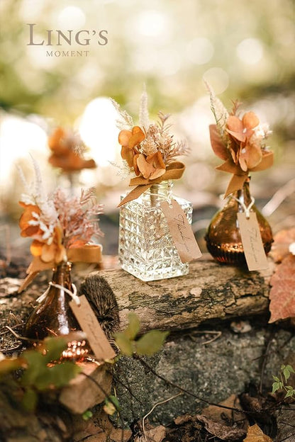 Ling's Moment Boutonniere for Men, 10pcs Groomsmen Guest Boutonniere, Artificial Flowers for Wedding Décor/Prom/Homecoming,etc.Boho Dried Burnt Orange