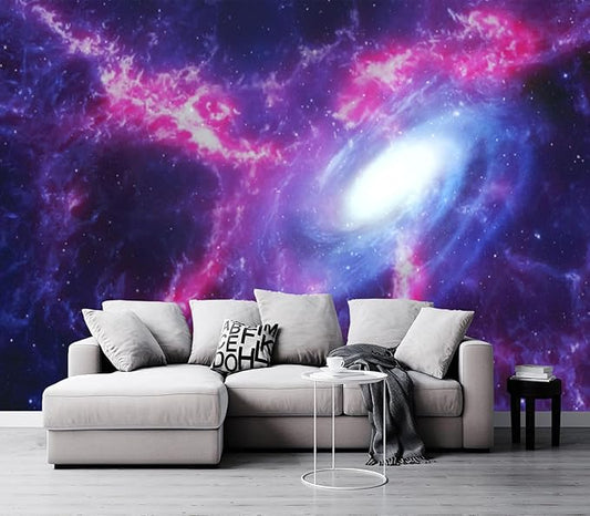 Cliouar-Space Background with Nebula and Galaxy Peel and Stick 137" x 102"