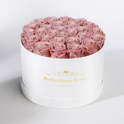 Perfectione Roses 27 Roses in a Box, Mothers Day Rose, Preserved Flowers for Her, Flowers for Delivery Birthday Gifts for Women (Dusty Rose)