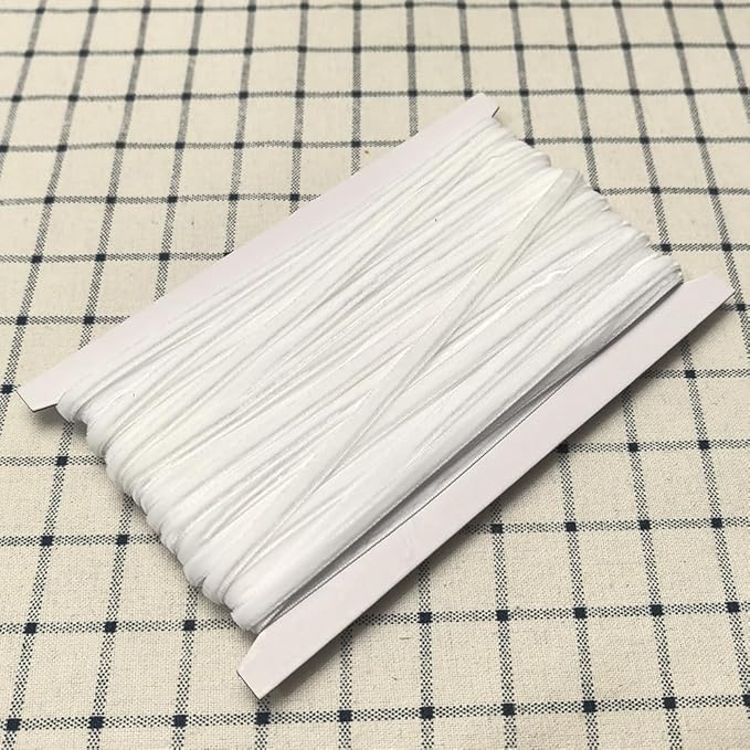 Chenkou Craft White 25 Yards 1/4" Velvet Ribbon Lots Bulk (White, 1/4"(6mm))