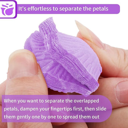 1000 Pcs Artificial Fake Rose Petals,Flower Petals for Romantic Night, Engagement, Party, Wedding, Event Flower Decorations, in Bulk(Purple)