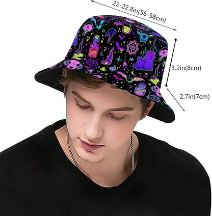 Bucket Hat for Women Men Funny Halloween Hats Packable Outdoor Fisherman Hats Caps Unisex