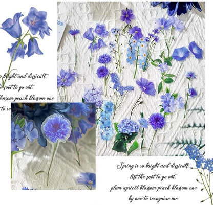 320 Pieces Pressed Flower Themed Stickers Set Floral Elements Transparent Natural Flower Stickers for Scrapbooking Junk Journal Planner Laptops