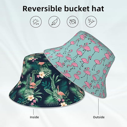 Hat Reversible Fisherman Hats Double Sided Wearing for Women Men Boys Girls